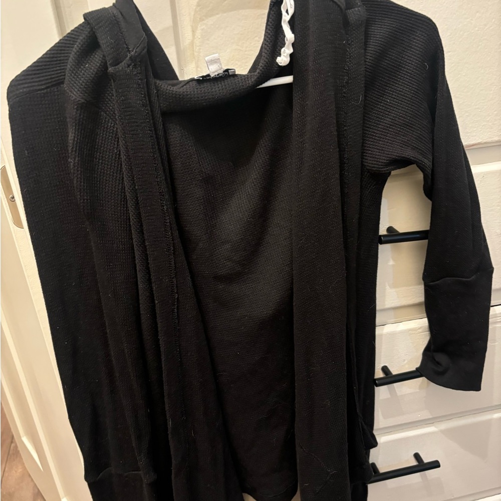 Splendid / anthropologie Black Long Sleeve Cardigan